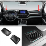 For Toyota - Highlander Car Dashboard Air Vent Cover Trim Carbon fiber gray