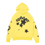 Auk&scaron;tos kokybės hiphopo dainininko grafinis džemperis su voro paveikslėliu - Unisex, kasdienis ir universalus S yellow