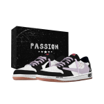 Travis Scott x Jordan Air Jordan 1 Violetinės Juodos ir Juodos Neslystančios Žemos Vir&scaron;aus Vintažiniai Krep&scaron;inio Batai Unisex DZ4137-700(Komanda1868- ) 35.5