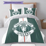 Man Utd patalynės antklodžių komplektas Antklodės užvalkalas Pagalvės užvalkalas Namų dekoracija Gimtadienio dovana (1 * antklodės užvalkalas + 2 * pagalvės užvalkalai, be &scaron;erdies) 135x200cm