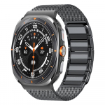 Magnetinis nerūdijančio plieno metalinis dirželis, skirtas Samsung Galaxy Watch 9 Ultra 2 47mm, Pakeičiama rie&scaron;o apyrankė, skirta Watch 9 8 40mm 44mm, Watch 8 Classic 46mm Watch 8/9 40mm pilka