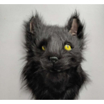 Balta Juoda Katė Gyvūno Galvos Kaukė Latekso Kostiumas Helovinas Cosplay &Scaron;alis Black Cat