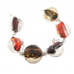 Les Tr&eacute;sors De Lily [E3466] - Bracelet Argent 'Cleopatra' Ambre