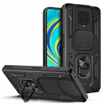 &bdquo;Xiaomi Redmi Note 9 Pro Case&ldquo; magnetinio laikiklio žiedinio &scaron;arvų smūgiams atsparūs dėklai, skirti &bdquo;Xiomi Redmi Note 9S 9Pro Max Note9S&ldquo; galinis dangtelis For Redmi Note 9 Pro juoda