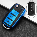 Odinis TPU automobilio nuotolinio valdymo pulto dėklas, skirtas Volkswagen VW Bora Polo Tiguan Jetta Passat B5 B6 B7 Golf Beetle, skirtas Skoda Octavia raudona