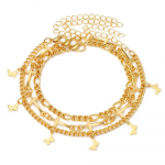 2023 m. madingas trijų dalių kostiumas, apyrankė ant kulk&scaron;nies Mergaitei miela drugelio apyrankė Kryžiaus tikėjimo žavesys &Scaron;ventinė dovana Apyrankė Vakarėlis Vakarėlis Laukiniai aksesuarai auksas