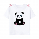 Mieli Panda marginti mar&scaron;kinėliai Vasariniai Vaikai Mergaitės Berniukai Harajuku Mar&scaron;kinėliai trumpomis rankovėmis Balti Kasdieniai Vaiki&scaron;ki Juokingi Vir&scaron;utiniai Drabužiai 2-12m. 150cm
