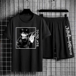 Jujutsu Kaisen mar&scaron;kinėlių rinkinys Laisvalaikio &scaron;ortai Anime Print Vyri&scaron;ki rinkiniai Sportinis kostiumas Sportinės kelnės Sportinė apranga Vyras Vasaros mados drabužiai S