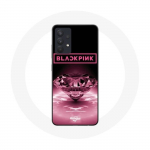 Coque - Maniacase - Samsung Galaxy A13 4G - Logo Blackpink - Wallpaper diamante - Souple rožinė
