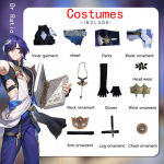 Ysir Honkai Impact Dr Ratio Cos suknelė Virita Sladio Cosplay rinkinys vyri&scaron;kas