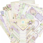 24 lak&scaron;tai &Scaron;viesiai violetinės gėlės, rankdarbių popieriniai pagalvėlės, pjaustymo &scaron;tampai Meno fonas Origami i&scaron;karpų knygelių kortelių kūrimas 1set