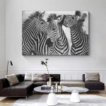 Afrika Juodai Balta Zebra Plakatas Gyvūno Drobės Paveikslai Plakatai Spaudinys Sienų Menas Paveikslai Svetainei Namų Dekorui Be Rėmo 21*30cm No Frame