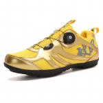 Dviračių batai Atrakinti Guminis padas Sukamas mygtukas Vyrams ir moterims Porai Žemo profilio Tinklelio audinio Dviračių batai 39 geltona