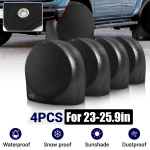 4 vnt. Universalūs Automobilio Atsarginio Rato Gaubtai Dėklas Padangų Laikymo Krep&scaron;iai Automobilio Rato Padangų Laikymo Krep&scaron;iai Padangos Vandeniui atsparus Krep&scaron;ys 23-25.9in CHINA