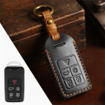 Odinis automobilio rakto nuotolinio valdymo pulto dangtelis, skirtas Volvo S60 S80 V60 XC60 XC70 S60L V40 XC90 automatinio raktų pakabuko apsaugos priedų žiedas juoda