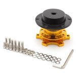 Universalus lenktyninis 6 skylių vairo greito atjungimo stebulės komplektas rato stebulės adapteris automobilio aksesuarams pakeisti aliuminį auksas