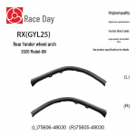 Suderinamas &bdquo;Fender Wheel Antakiai&ldquo; 20&ndash;23 m. &bdquo;Lexus RX&ldquo; modeliui: Dalys 75602-48060/75606-48030 Left rear fender wheel eyebrow: 75606-48030