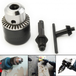 JK! 1,5&ndash;13 mm sriegis 1/2 20UNF sukamasis gręžtuvas, įrankis ir raktas bei SDS plius kotas.