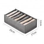Sulankstoma medžiaginė daiktadėžė su skyreliais drabužių organizavimui Small 7 grids pilka