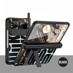 Prabangi PC lanksto laikiklio sulankstomo telefono dėklas Google Pixel Fold 5G su ra&scaron;iklio lizdu Ekrano stiklas Visapusi&scaron;kai apsauginis dangtelis For Pixel Fold&No pen slot juoda