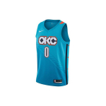 Nike NBA 18-19 Russell Westbrook Miesto Edition mar&scaron;kinėliai Thunder Nr. 0 Vyrų Džersiai Mėlyni AJ4632-445 XXL