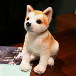 Tikrovi&scaron;kas Akita &scaron;uo i&scaron;kam&scaron;a pliu&scaron;inis žaislas mielas imituotas &scaron;uniukas Shiba Inu pūkuotas nuraminantis kūdikio lėlė gimtadienio dovanos vaikams 25cm