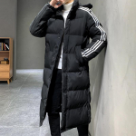 Vyri&scaron;ka medvilninė ir aksominė pastorinta ilgo kirpimo pūkinė striukė, medvilninė striukė žiemai M juoda