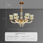 Kri&scaron;tolo liustra Svetainė &Scaron;viesi &Scaron;iuolaikinė Paprasta Atmosfera Miegamasis Valgomasis &Scaron;viesus Svetainės Sietynas 6 headlamps