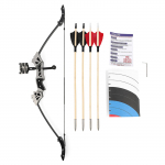 Mini lenktas lankas su strėlėmis, rinkinys su taikiniu, popierinė instrukcija, skirtas tėvų ir vaikų interaktyviam žaislui, atsipalaidavimo amatai, varžybos 4 Arrows+Target Paper+Wrench#1
