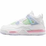 Air Jordan 4 Retro PS Valentino dienos vaiki&scaron;ki sportbačiai Balti Vidutinio mink&scaron;tumo Rožiniai Pusiau Mėlyni IB7069-100 28