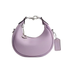 Coach Jonie 15 Vir&scaron;utinis užtrauktukas Odinė Mini Pečių Crossbody Rankinė Moteri&scaron;kos rankinės Sidabrinė &Scaron;viesiai violetinė CR508-LHSF1 Basic Set (Bag+Dust Bag)