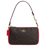 Coach Nolita 19 Monogramos spaudinio Užtrauktuko užsegimas PVC odos Petinė rankinė-tote Mažos moteri&scaron;kos rankinės Tamsiai ruda Raudona CY039-IMXD0 Gift Box Set (Basic Set+Yellow Box)