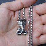 Europos ir Amerikos Punk Stiliaus Gatvės Tendencija Vyri&scaron;kas Madingas Gyvatės Formos Pakabukas Karoliai Aksesuarai 50CM(Necklace Size)