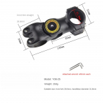 MTB Plento Dviračio Reguliuojamas Vairo I&scaron;ky&scaron;a 31.8mm /25.4mm Itin lengvo Aliuminio Lydinio Dviračio I&scaron;ky&scaron;os Paauk&scaron;tinimo Dalys