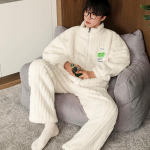 M-8XL Didelio dydžio pižamos Vyri&scaron;kas žieminis koralų vilnos &bdquo;Heavy Plus&ldquo; aksominis užtrauktukas kardiganų pižama vienspalvis &scaron;iltas namų priežiūros kostiumas 8XL