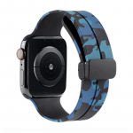 Silikoninė apyrankė skirta Apple Watch Magnetinė sportinė apyrankės laikrodžio apyrankė, skirta IWatch Series 1 2 3 5 6 Se 7 8 Ultra38mm 40mm 41mm 42mm 44mm 45mm 49mm 38mm 40mm 41mm mėlyna