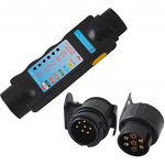 Priekabos testeris 7/13 kontaktų priekabos karavano lizdo testeris 12V testeris automobilis 45x34x1cm