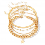 2023 m. draugo dovanų karoliukų apyrankė Universali poros vakarėlio papuo&scaron;alai Paprasti auksiniai prabangūs apyrankės mados vasaros paplūdimio moteri&scaron;kos pėdos grandinėlė gyvatės kaulo grandinėlė auksas