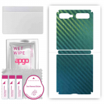 apgo Protective Skin Sticker for the back compatible with Samsung Galaxy Z Flip (First model), Wrap Film, Foil, Vinyl - Pattern Carbon Chameleon CAKA1