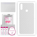 apgo Protective Skin Sticker for the back compatible with TP-Link Neffos X20 Pro, Wrap Film, Foil, Vinyl - Pattern Transparent Carbon