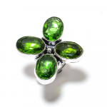 Peridot brangakmenio rankų darbo 925 sterlingų sidabro papuo&scaron;alų žiedas, dydis 7 m7k79