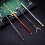 4 vnt/stal. Black Myth WuKong Weapon Keychain Kelionė į Vakarus Raktų pakabukai Vyri&scaron;ki Žaidimų aksesuarai Raktų pakabukas Llaveros 15cm
