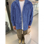 2024 m. raidės ilgomis rankovėmis mar&scaron;kinėliai japoni&scaron;ko Honkongo stiliaus laisvi mar&scaron;kinėliai berniukams, vasari&scaron;ki, madingi, universalūs, laisvalaikio paltai M mėlyna