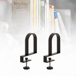 2 Pieces Bookends for Shelves ,Non Skid,Heavy Duty,Modern Clamp on Adjustable Book Shelf Holders juoda