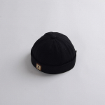 Retro vienspalvė kepurė Baby Docker Pavasaris Vasara Mink&scaron;ta Medvilnė Beanie kepurė mergaitei berniukui Vaikams Vaikams &Scaron;eimininko kepuraitės Kapotas juoda