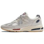 New Balance 991v2 Pagaminta Anglijoje Vintage Sportinis Paketas - Balti Vyri&scaron;ki Sportbačiai Kreminiai Off-White Blanc-De-Blanc U991VS2 42