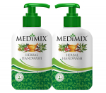 &bdquo;Medimix&ldquo; žolelių skystas rankų muilas 500 g, 1+1 rinkinys, skirtas mink&scaron;toms, sudrėkintoms ir be mikrobų rankoms