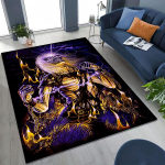 3D Geležinių Merginų Muzikos Grupės Meninis Kilimas-Takelis Miegamajam Svetainei Sofai Namų Durų Takelis Dekoras, Didelis Vaikams Neslystantis Grindų Takelis 100x120cm( 39x47in )