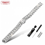 Nerūdijančio plieno laikrodžio dirželis 14 mm, skirtas tissot T094210a Moteri&scaron;ka laikrodžio apyrankė Metalinė rankinių laikrodžių apyrankė su varžtu 14mm
