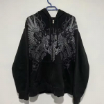 BeatStreet Amerikieti&scaron;kas Y2K Nauja Mados Tendencija Fleece Pamu&scaron;alo Užtraukiamas Gobtuvas Moteri&scaron;kas Gatvės Hip Hop Joker Laisvas Megztinis Porai Laisvalaikio Punk Gobtuvas XS
